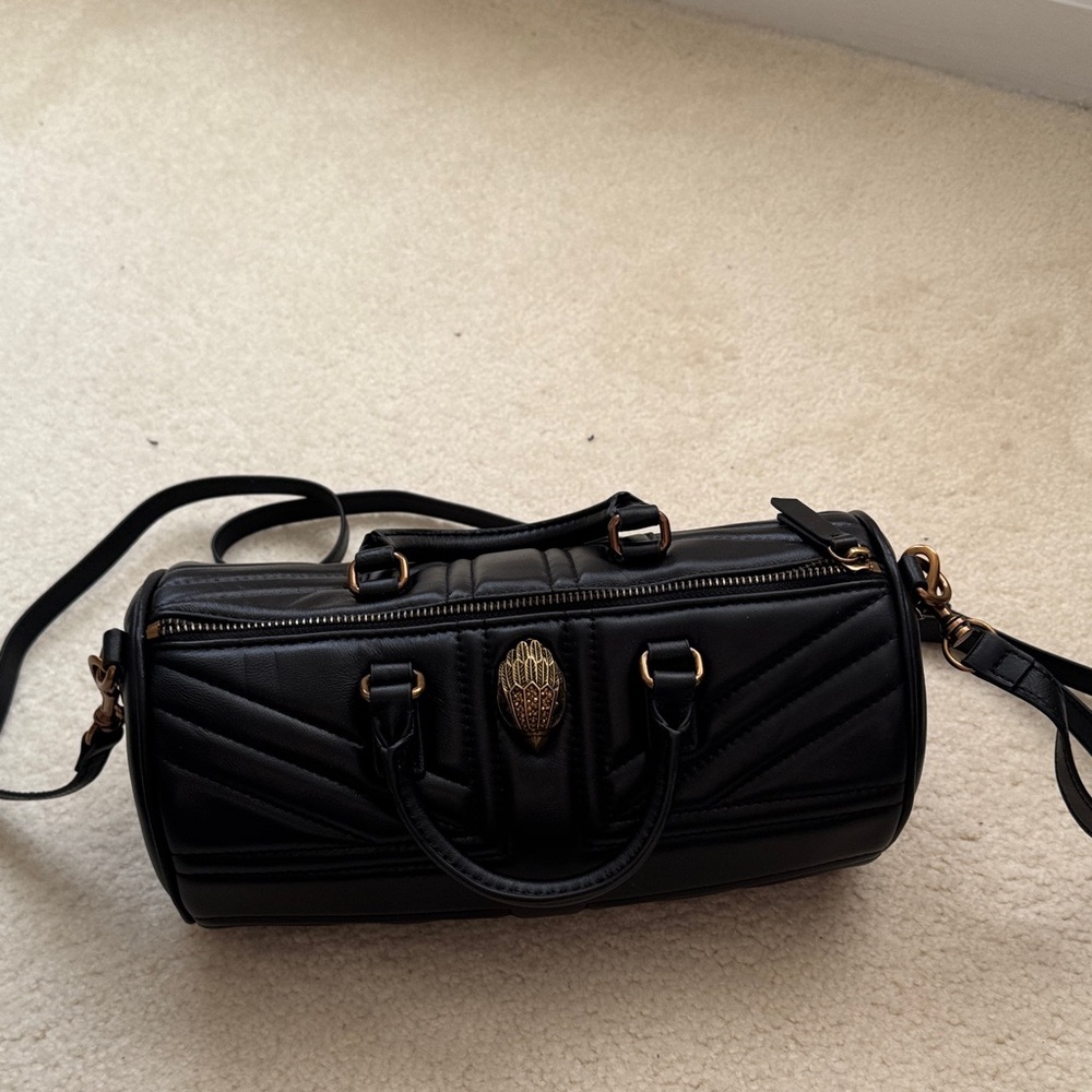 Kurt Geiger Black Crossbody Bag with Gold Details